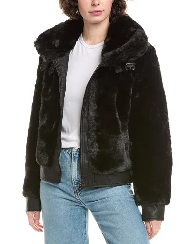 Blanknyc Blank Nyc Black Noise Coat In Multi