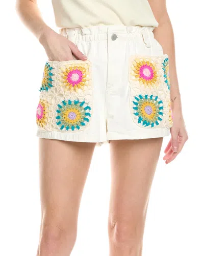 Blanknyc Blank Nyc Crocheted Pocket Short In White