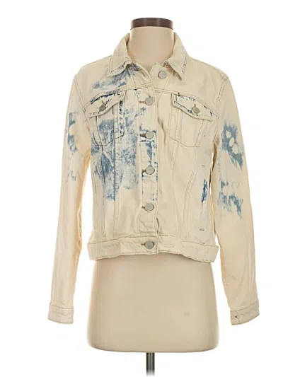 Pre-owned Blanknyc Blank Nyc Denim Jacket In Ivory