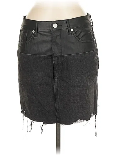 Pre-owned Blanknyc Blank Nyc Denim Skirt In Black