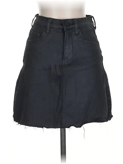 Pre-owned Blanknyc Blank Nyc Denim Skirt In Black