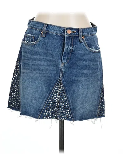 Pre-owned Blanknyc Blank Nyc Denim Skirt In Blue