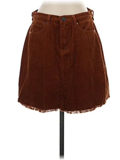 Pre-owned Blanknyc Blank Nyc Denim Skirt In Brown