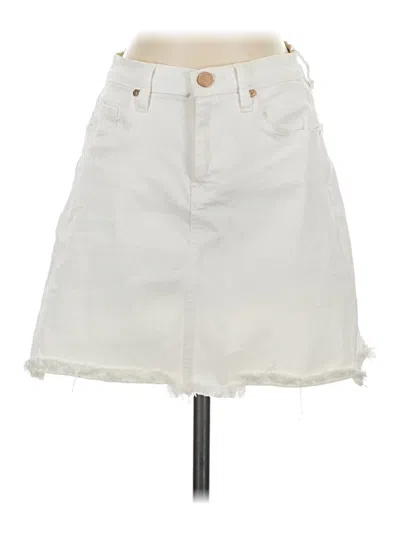Pre-owned Blanknyc Blank Nyc Denim Skirt In White