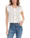 Blanknyc Eyelet Crop Shirt In White