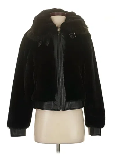 Pre-owned Blanknyc Blank Nyc Faux Fur Jacket In Black