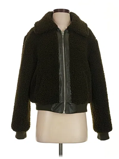 Pre-owned Blanknyc Blank Nyc Faux Fur Jacket In Green