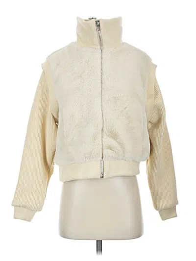 Pre-owned Blanknyc Blank Nyc Faux Fur Jacket In White