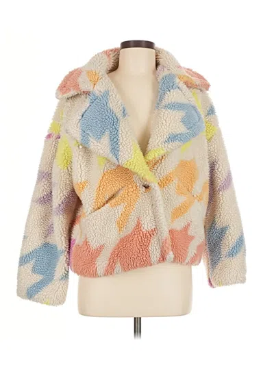 Pre-owned Blanknyc Blank Nyc Faux Fur Jacket In White