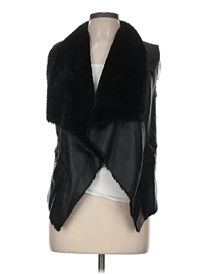 Pre-owned Blanknyc Blank Nyc Faux Fur Vest In Black