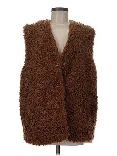 Pre-owned Blanknyc Blank Nyc Faux Fur Vest In Brown