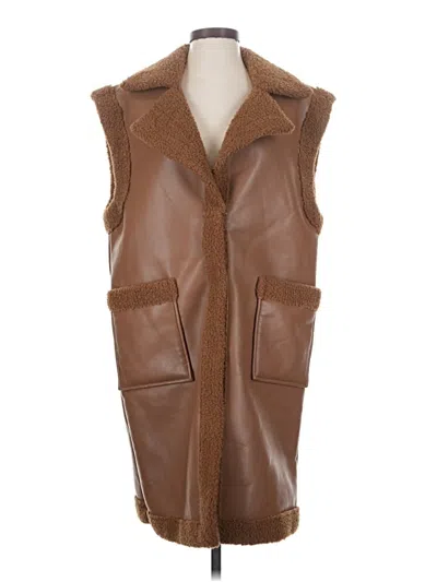 Pre-owned Blanknyc Blank Nyc Faux Fur Vest In Brown