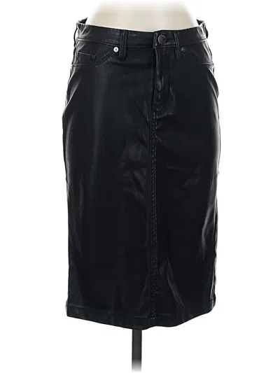 Pre-owned Blanknyc Blank Nyc Faux Leather Skirt In Black