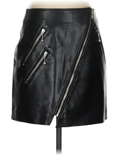 Pre-owned Blanknyc Blank Nyc Faux Leather Skirt In Black