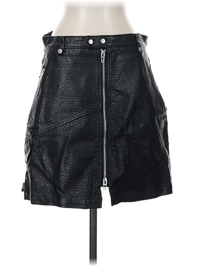 Pre-owned Blanknyc Blank Nyc Faux Leather Skirt In Black