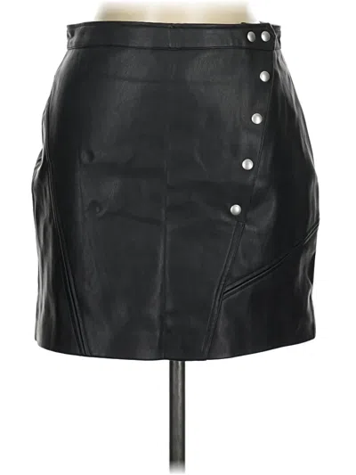 Pre-owned Blanknyc Blank Nyc Faux Leather Skirt In Black