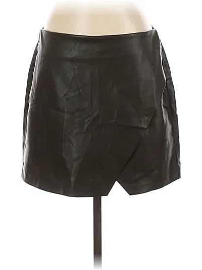 Pre-owned Blanknyc Blank Nyc Faux Leather Skirt In Black