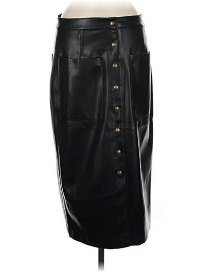 Pre-owned Blanknyc Blank Nyc Faux Leather Skirt In Black