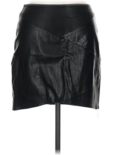 Pre-owned Blanknyc Blank Nyc Faux Leather Skirt In Black