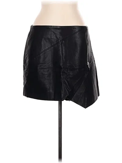 Pre-owned Blanknyc Blank Nyc Faux Leather Skirt In Black