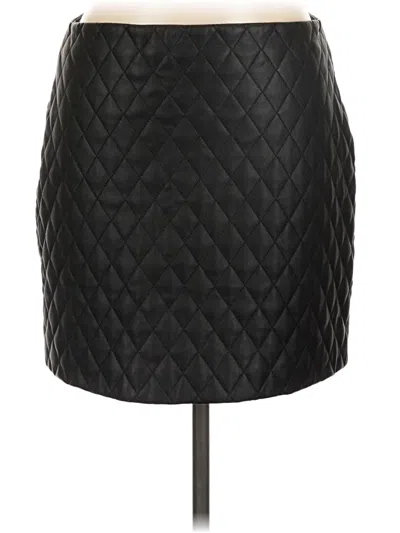 Pre-owned Blanknyc Blank Nyc Faux Leather Skirt In Black