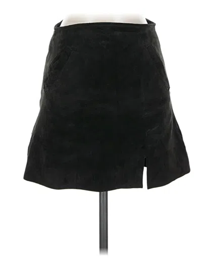 Pre-owned Blanknyc Blank Nyc Faux Leather Skirt In Black