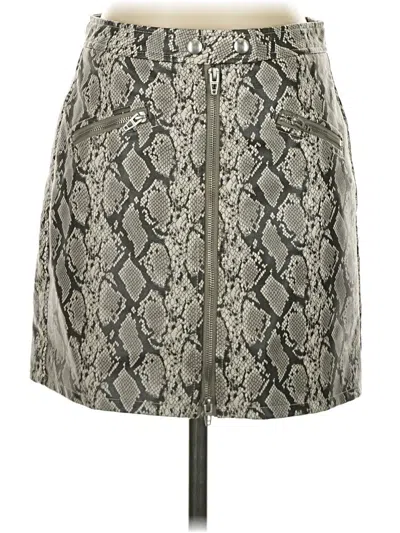Pre-owned Blanknyc Blank Nyc Faux Leather Skirt In Gray