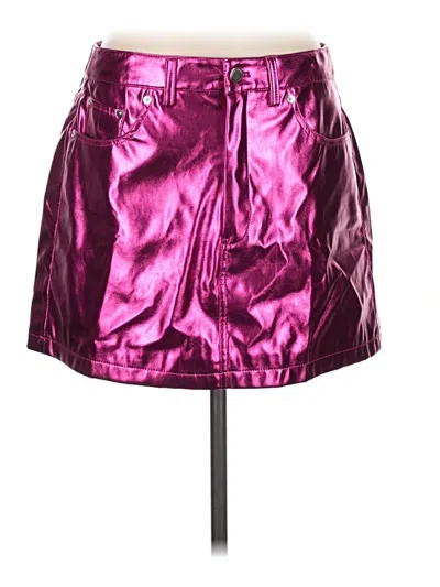 Pre-owned Blanknyc Blank Nyc Faux Leather Skirt In Purple