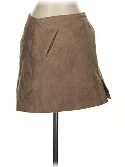 Pre-owned Blanknyc Blank Nyc Faux Leather Skirt In Tan