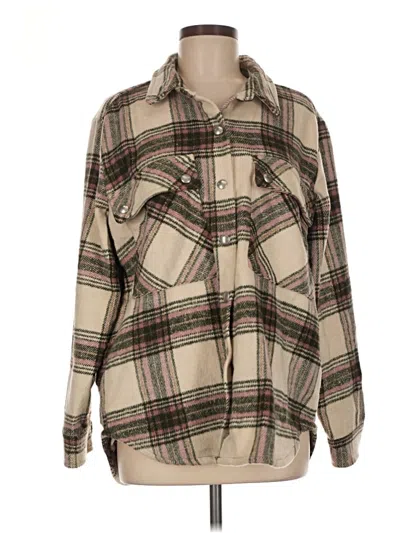 Pre-owned Blanknyc Blank Nyc Fleece Jacket In Brown