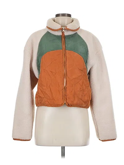 Pre-owned Blanknyc Blank Nyc Fleece Jacket In Orange