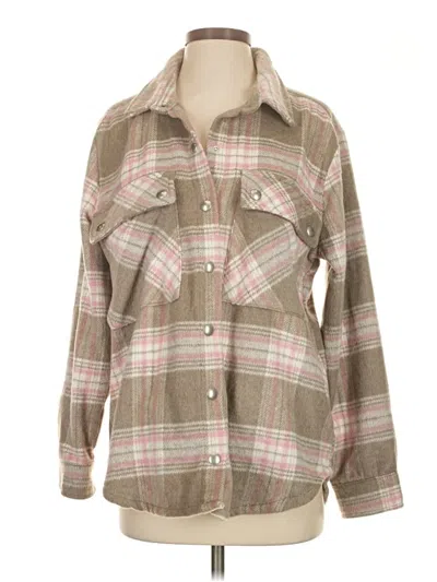 Pre-owned Blanknyc Blank Nyc Fleece Jacket In Tan