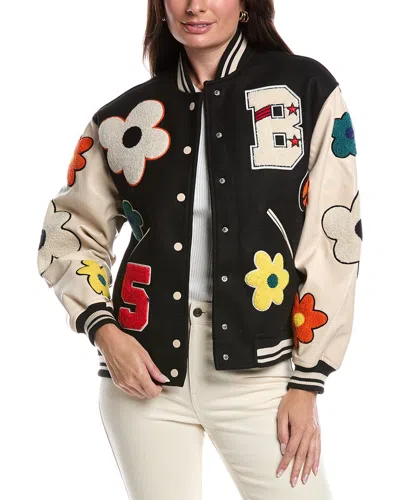 Blanknyc Blank Nyc Home Run Bomber Jacket In Black