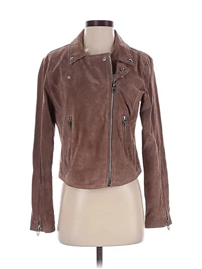 Pre-owned Blanknyc Blank Nyc Leather Jacket In Brown