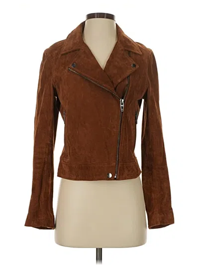 Pre-owned Blanknyc Blank Nyc Leather Jacket In Brown