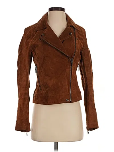 Pre-owned Blanknyc Blank Nyc Leather Jacket In Brown