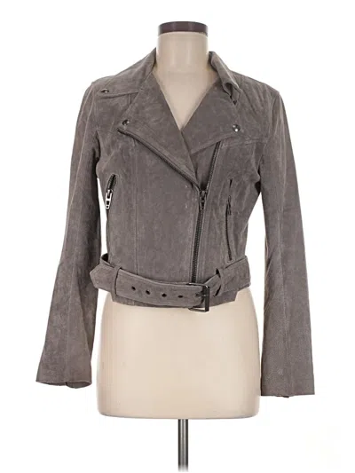 Pre-owned Blanknyc Blank Nyc Leather Jacket In Gray