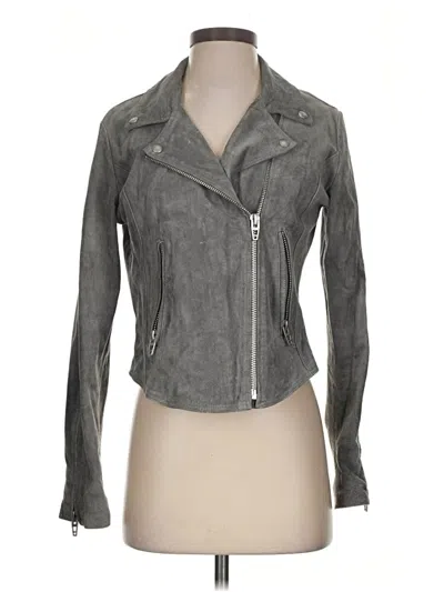 Pre-owned Blanknyc Blank Nyc Leather Jacket In Gray