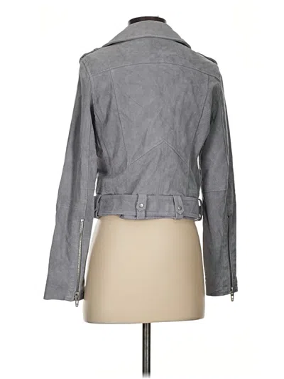 Pre-owned Blanknyc Blank Nyc Leather Jacket In Gray