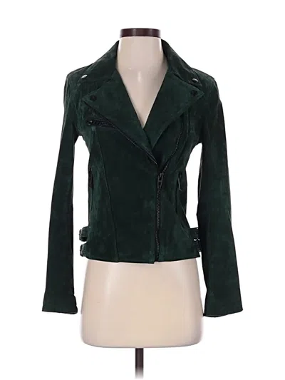 Pre-owned Blanknyc Blank Nyc Leather Jacket In Green