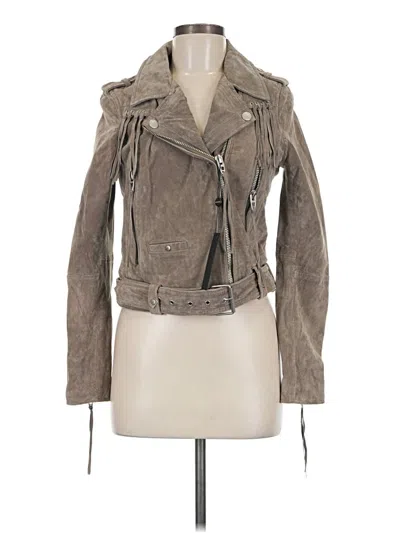 Pre-owned Blanknyc Blank Nyc Leather Jacket In Tan