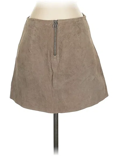 Pre-owned Blanknyc Blank Nyc Leather Skirt In Brown