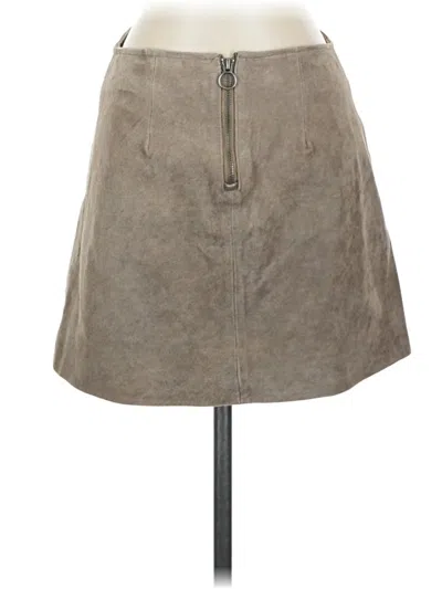 Pre-owned Blanknyc Blank Nyc Leather Skirt In Brown