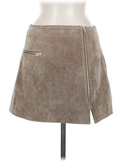 Pre-owned Blanknyc Blank Nyc Leather Skirt In Brown