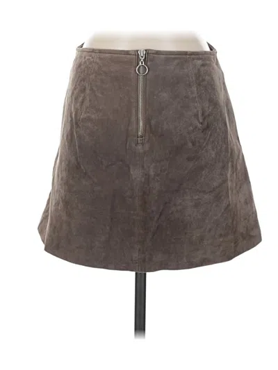 Pre-owned Blanknyc Blank Nyc Leather Skirt In Brown