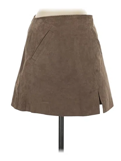 Pre-owned Blanknyc Blank Nyc Leather Skirt In Brown