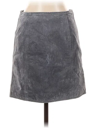 Pre-owned Blanknyc Blank Nyc Leather Skirt In Gray