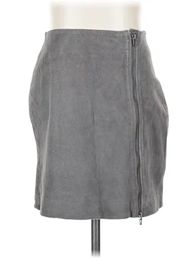 Pre-owned Blanknyc Blank Nyc Leather Skirt In Gray