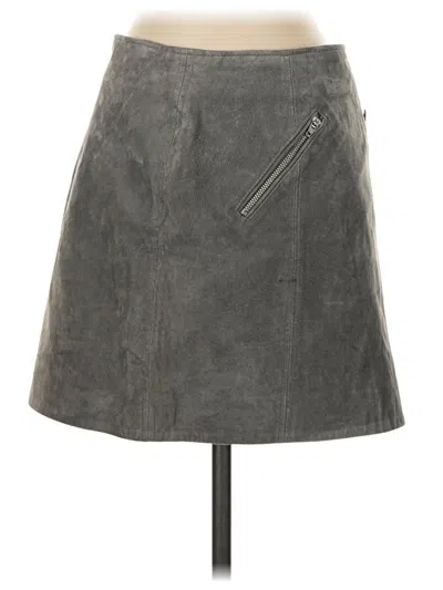 Pre-owned Blanknyc Blank Nyc Leather Skirt In Gray