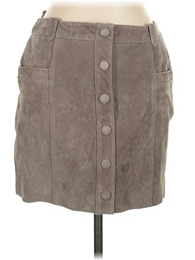 Pre-owned Blanknyc Blank Nyc Leather Skirt In Gray